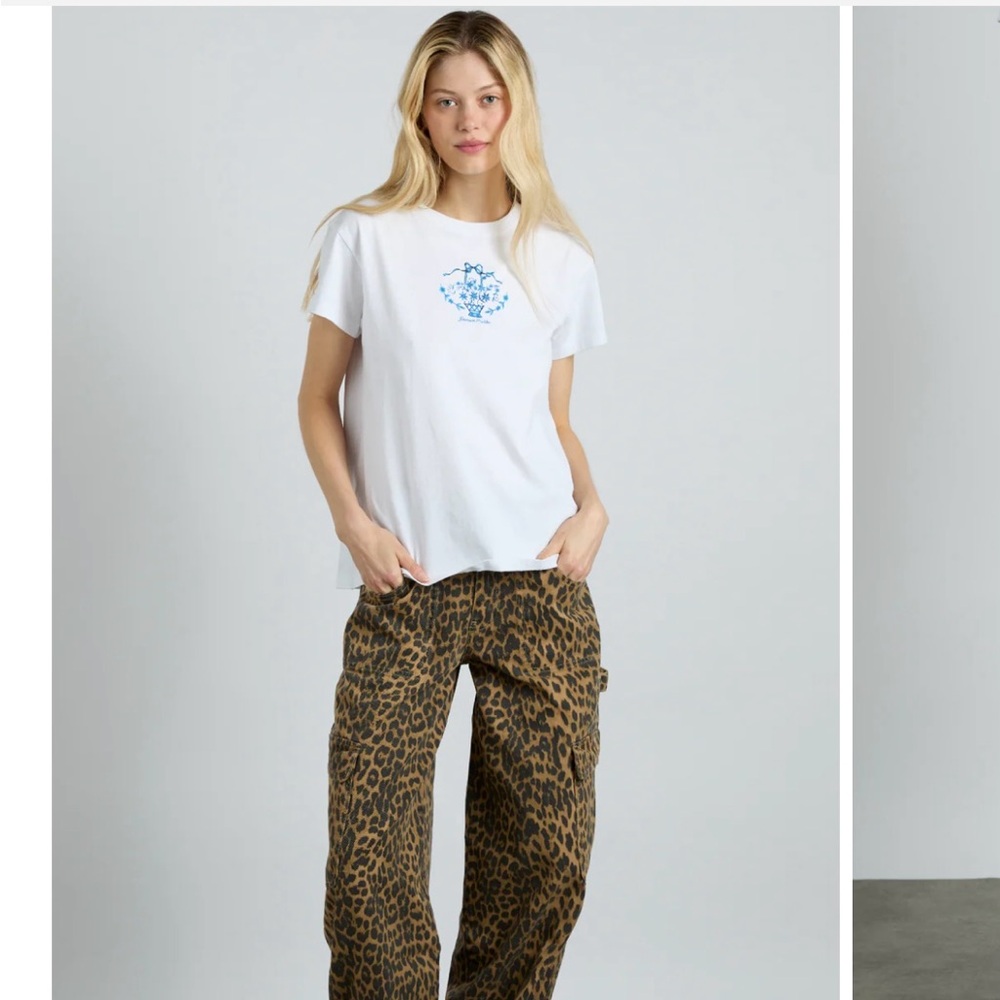 Leopard Print Wide Leg Jeans